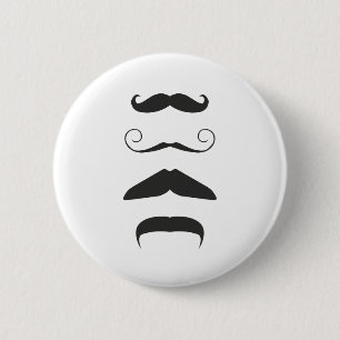 Multiple Moustache 6 Cm Round Badge