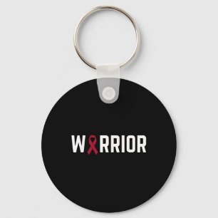 Multiple Myeloma Awareness Burgundy Ribbon Family Key Ring