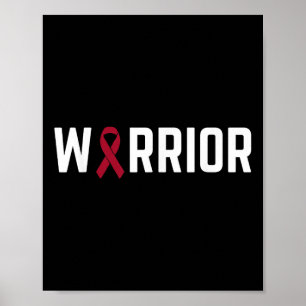 Multiple Myeloma Awareness Burgundy Ribbon Family Poster