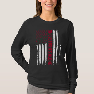 Multiple Myeloma Awareness Burgundy Ribbon Usa Fla T-Shirt
