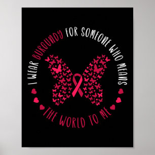 Multiple Myeloma Awareness I Wear Burgundy For Som Poster