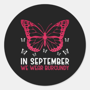 Multiple Myeloma Awareness In September We Wear Bu Classic Round Sticker
