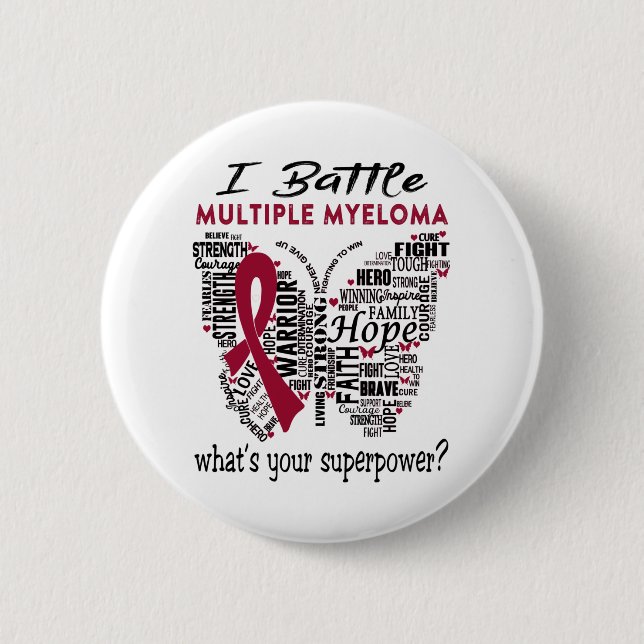 Multiple Myeloma Awareness Month Ribbon Gifts 6 Cm Round Badge (Front)