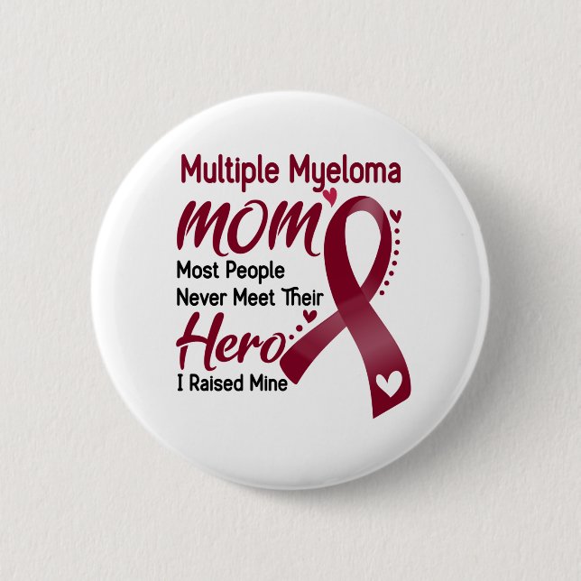 Multiple Myeloma Awareness Month Ribbon Gifts 6 Cm Round Badge (Front)