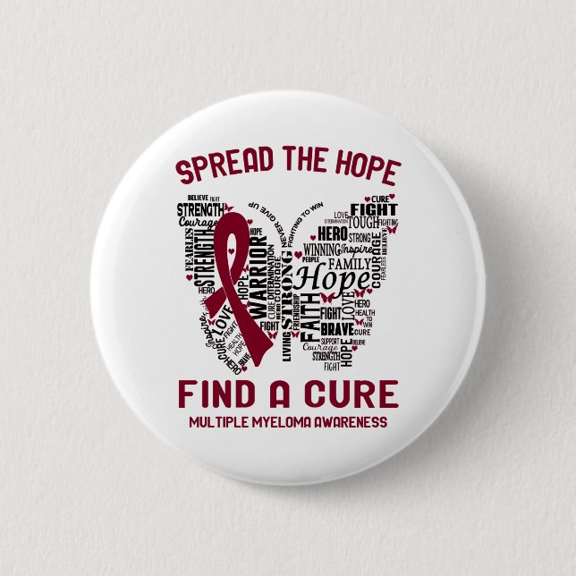 Multiple Myeloma Awareness Month Ribbon Gifts 6 Cm Round Badge (Front)