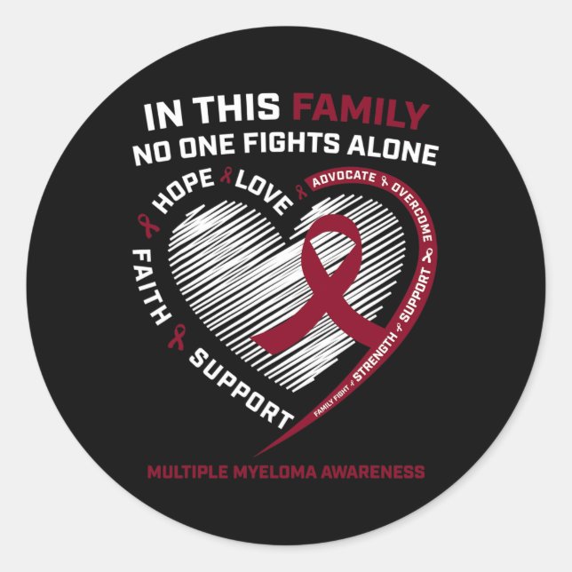 Multiple Myeloma Awareness Products Sister Dad Blo Classic Round Sticker (Front)