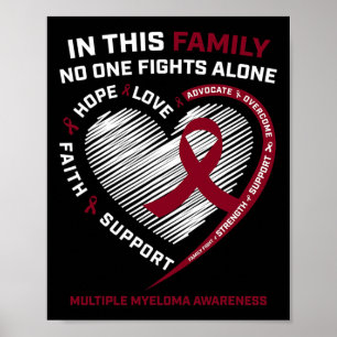 Multiple Myeloma Awareness Sister Dad Blood Cancer Poster