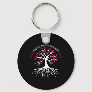 Multiple Myeloma Awareness Tree Puzzle Key Ring
