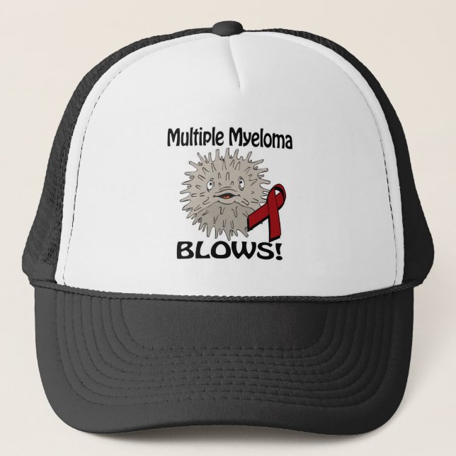 Multiple Myeloma Blows Awareness Design Trucker Hat (Front)