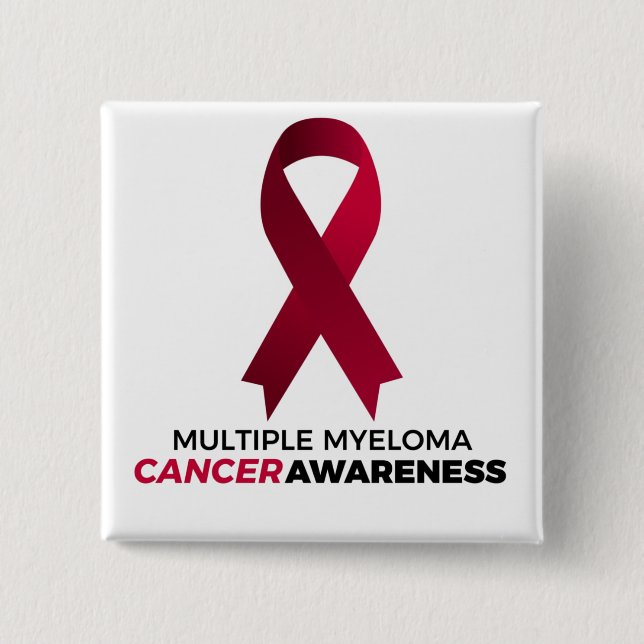 multiple myeloma cancer awareness 15 cm square badge (Front)