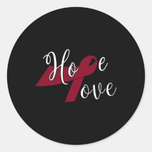 Multiple Myeloma Cancer Awareness Month Warrior Su Classic Round Sticker