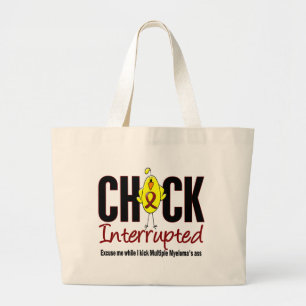 Multiple Myeloma Chick Interrupted Large Tote Bag