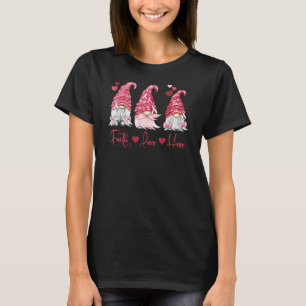 Multiple Myeloma Faith Hope Love Burgundy Gnomes H T-Shirt