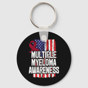 Multiple Myeloma Gift - Blood Cancer Awareness Key Ring