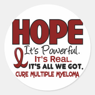 Multiple Myeloma HOPE 1 Classic Round Sticker