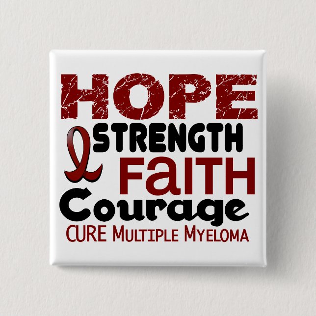 Multiple Myeloma HOPE 3 15 Cm Square Badge (Front)