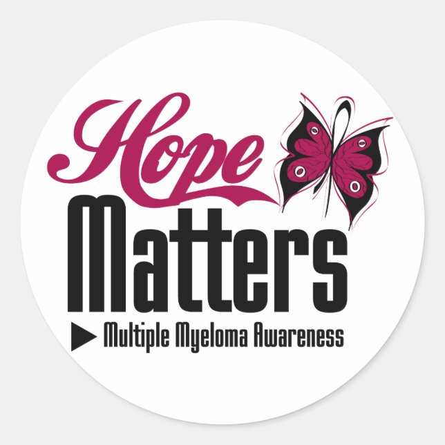 Multiple Myeloma HOPE MATTERS Classic Round Sticker (Front)