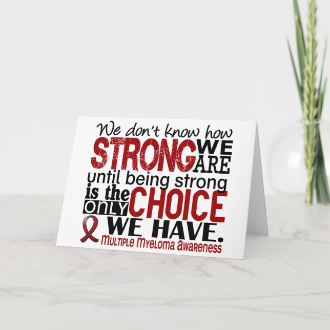 Multiple Myeloma How Strong We Are Card (Front)