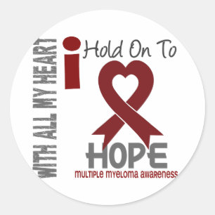 Multiple Myeloma I Hold On To Hope Classic Round Sticker