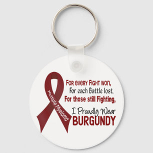 Multiple Myeloma I Proudly Wear Burgundy 1 Key Ring