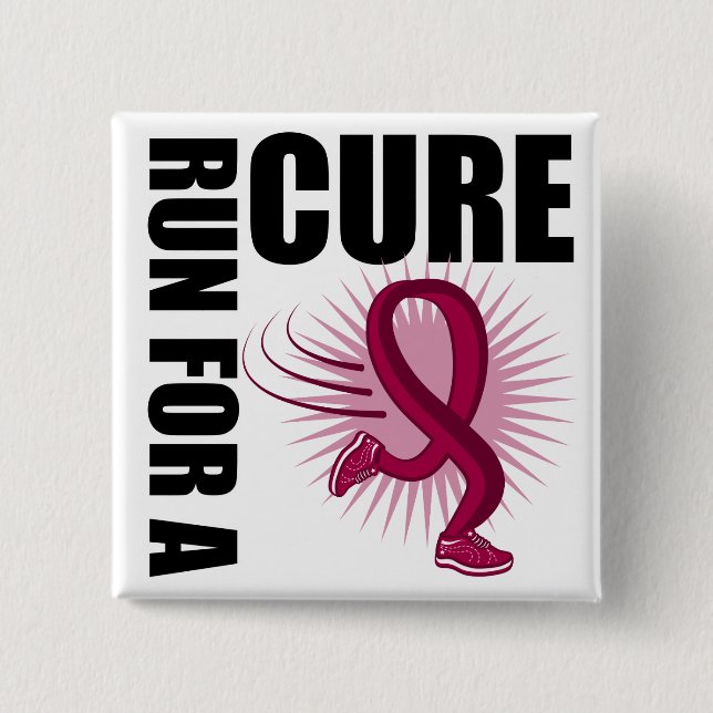 Multiple Myeloma Run For A Cure 15 Cm Square Badge (Front)