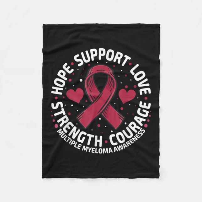 Multiple Myeloma Support Family Multiple Myeloma A Fleece Blanket (Front)