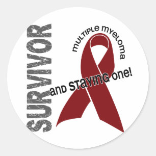 Multiple Myeloma Survivor Classic Round Sticker