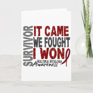 Multiple Myeloma Survivor It Came We Fought I Won Card