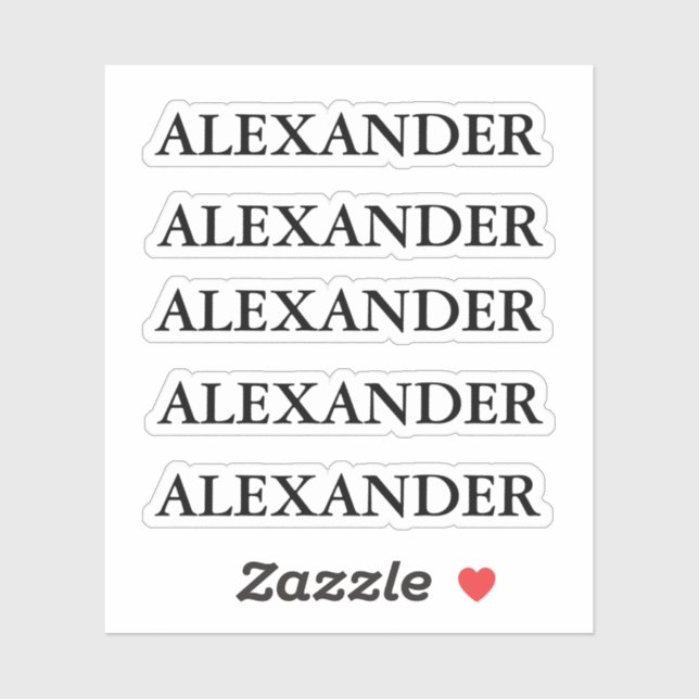 Multiple Name clear Back to School stickers (Sheet)