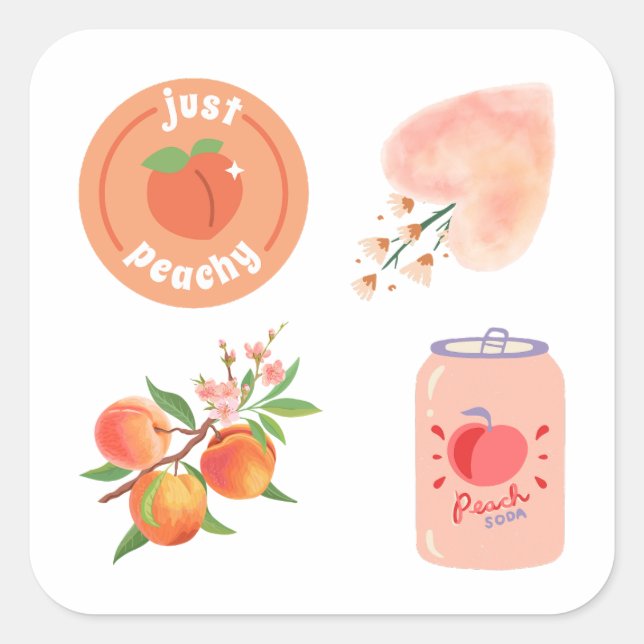 Multiple Peach Sticker Pack (Front)