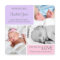 Multiple Photo Birth Announcement//Pink Purple