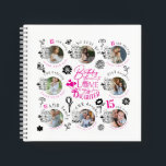 Multiple Photo Daughter  Birthday Gifts Notebook<br><div class="desc">This birthday design is created for a daughter and features a modern multi-image layout that highlights eight photos in a soft, balanced photo montage composition. It is suitable for daughters of different ages, from childhood through teenage and middle-aged years, and can also be used for someone who is like a...</div>