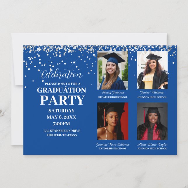 Multiple Photo Graduation Party Invitation (Front)