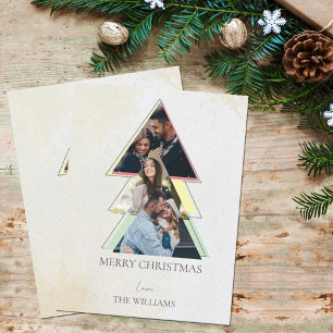 Multiple Photo Tree Merry Christmas Holiday Card