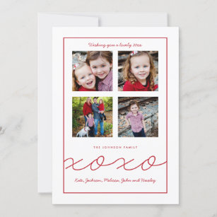 Multiple Photo Valentine's Day Family Holiday Card