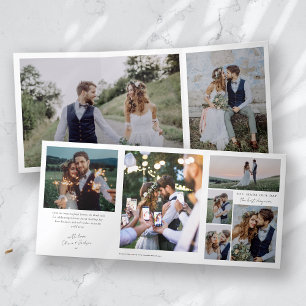 Multiple Photo Wedding Trifold Thank You Card