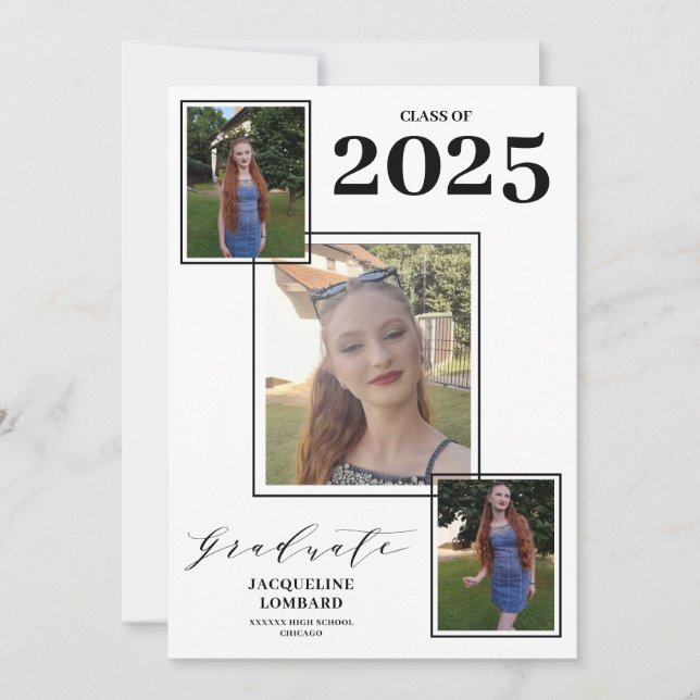 Multiple Photos Graduation Announcement (Front)