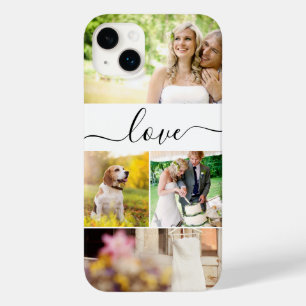 Multiple photos love script newlywed bride  Case-Mate iPhone 14 plus case