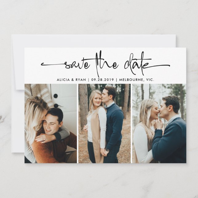 Multiple photos save the date (Front)