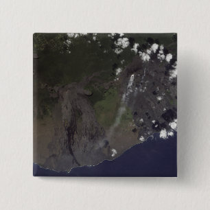 Multiple plumes blow towards the south-southwest 15 cm square badge