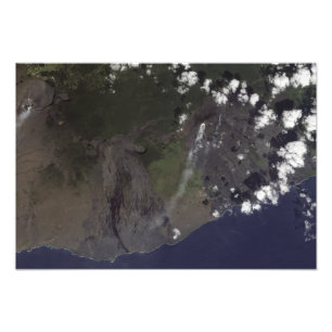 Multiple plumes blow towards the south-southwest photo print