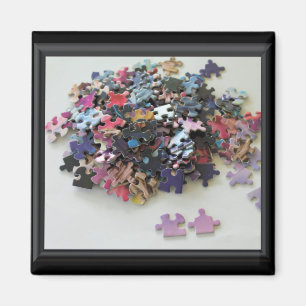 Multiple puzzle colourful puzzle pieces magnet