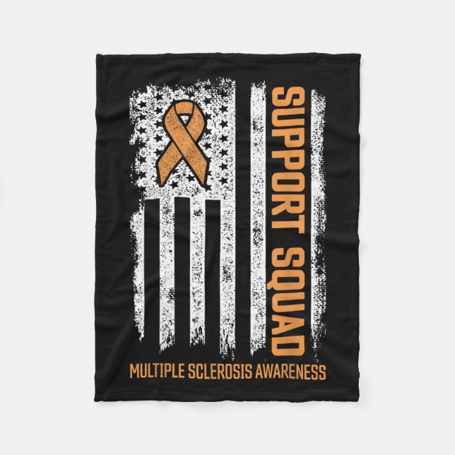 Multiple Sclerosi Support Squad Multiple Sclerosis Fleece Blanket (Front)