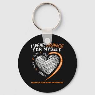 Multiple Sclerosis Apparel Women Men Ms Awareness  Key Ring