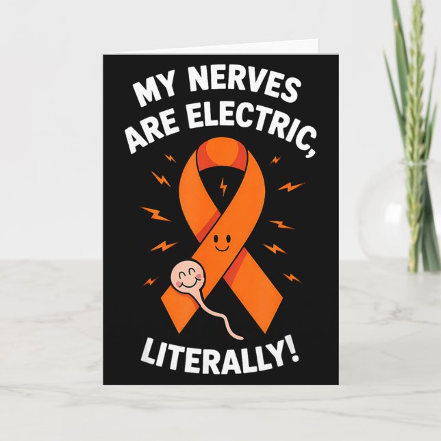 Multiple Sclerosis Awareness 2025 -orange Ribbon_  Card (Front)