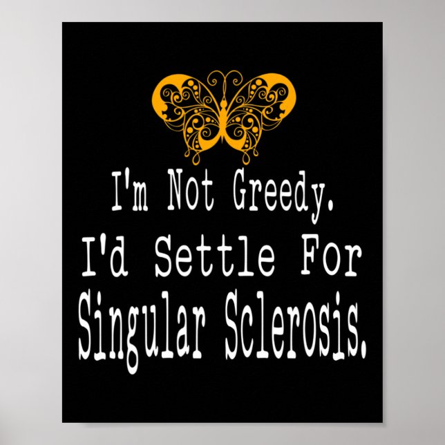 Multiple Sclerosis Awareness Butterfly Support Gif Poster (Front)