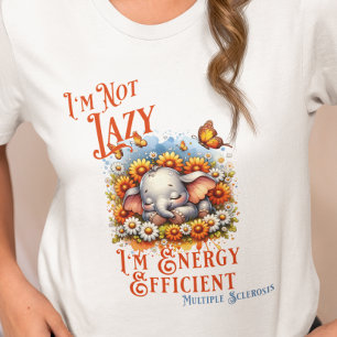 Multiple Sclerosis Awareness Cute Elephant Warrior T-Shirt