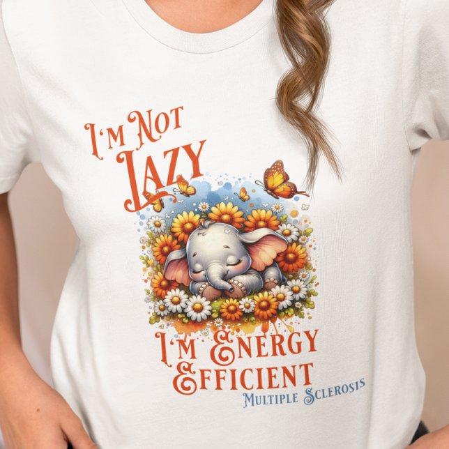 Multiple Sclerosis Awareness Cute Elephant Warrior T-Shirt (Creator Uploaded)