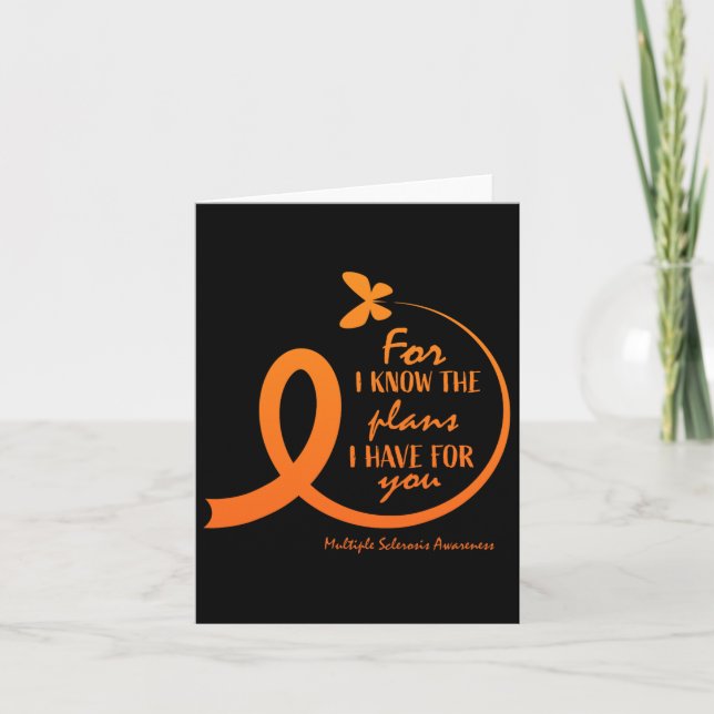 Multiple Sclerosis Awareness Gift Christian Bible  Card (Front)