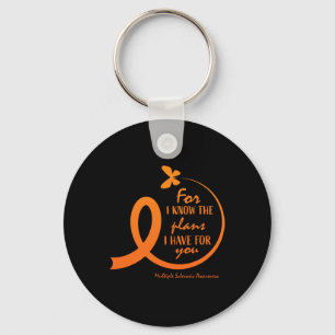 Multiple Sclerosis Awareness Gift Christian Bible  Key Ring
